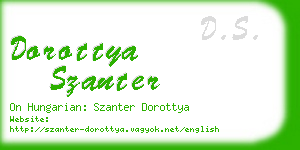 dorottya szanter business card